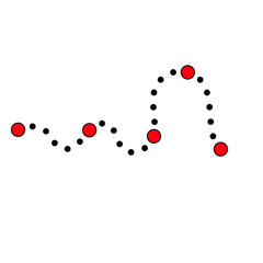 Dots timeline step or process 