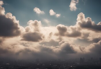 Obraz premium man nature cloud christian surreal god sky alone religion clouds opening aven