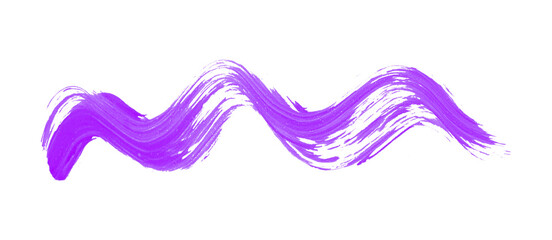 Isolated purple brush strokes on transparent background.