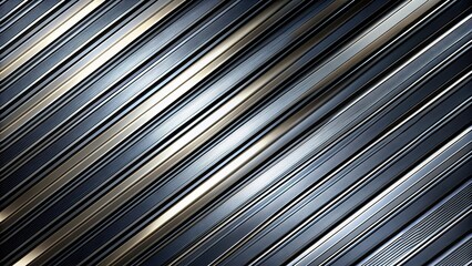 Abstract silver and black background with diagonal lines, abstract, geometric, pattern, metallic, texture, design, modern