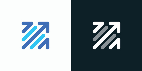 Triple arrow growth logo design