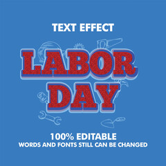 Obraz premium Labor Day 3d Text Effect