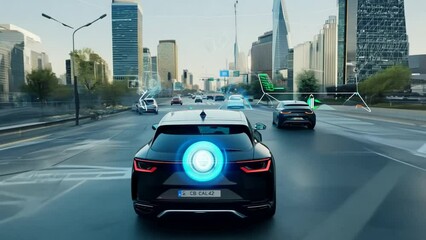 Autonomous Car Sensor System in City Traffic Generative AI - Powered by Adobe