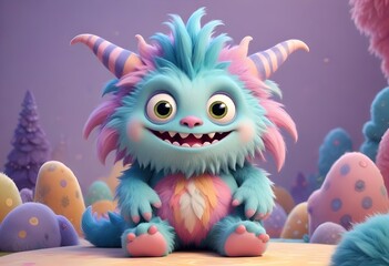 Obraz premium kawaii cute monster