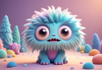 Obraz premium kawaii cute monster