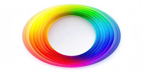 Abstract colorful circle on white background, geometric, vibrant, colorful, round, shape, abstract, art, design, vibrant