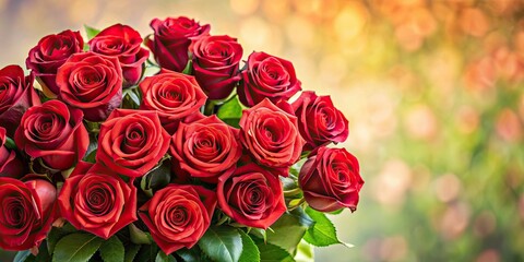 Obraz premium Beautiful bunch of red roses in a bouquet, roses, flowers, red, romantic, love, gift, petals, arrangement