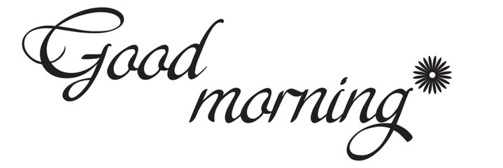 Good morning vector illustration. Morning motivational Hand drawn lettering isolated on white and black background in EPS 10.