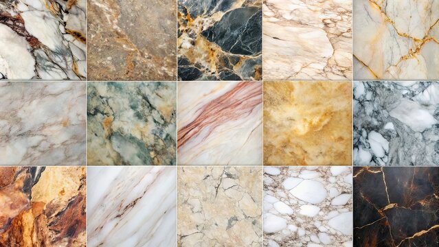Abstract background with various types of marble , marble, texture, background, design, pattern, natural, stone