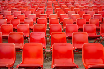Fototapeta premium Rows of seats in a stadium