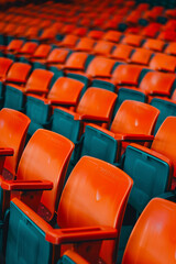 Naklejka premium Rows of seats in a stadium