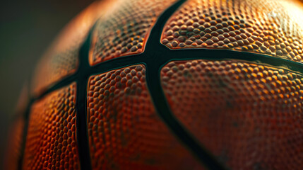 A close-up of an orange basketball that looks battered. Basketball is an Olympic sport