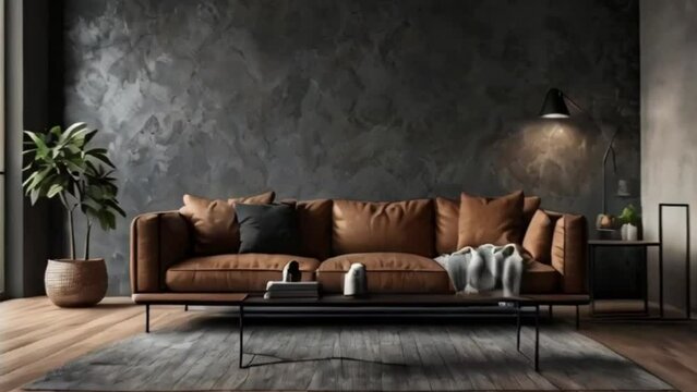 design scene with a sofa