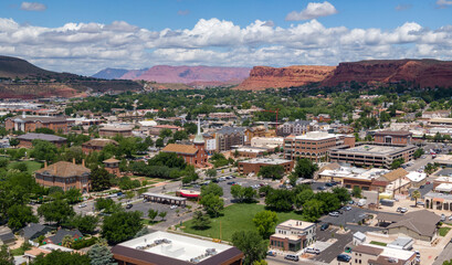 Downtown cityscape of  St. George, Utah, United States of America.