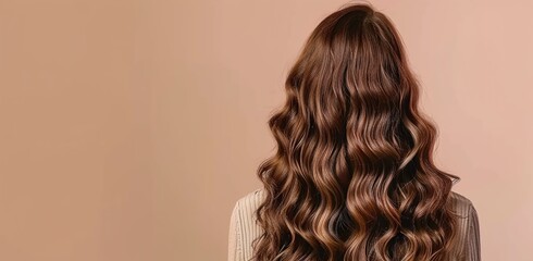 Fototapeta premium Beautiful woman with lovely hair seen from behind.