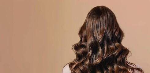 Fototapeta premium Beautiful woman with lovely hair seen from behind.
