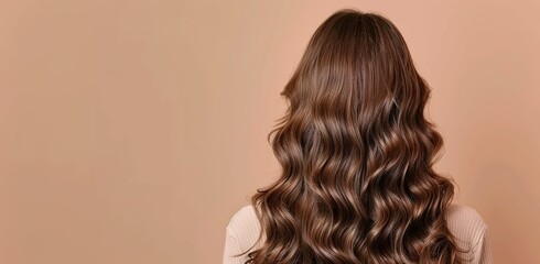 Fototapeta premium Beautiful woman with lovely hair seen from behind.