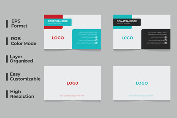 Modern business card, creative office card, eye-catching personal card
