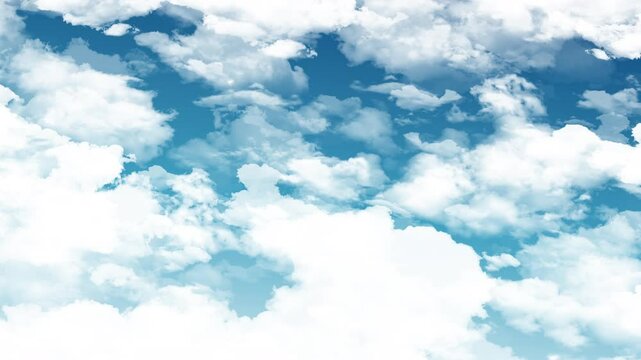 雲の間を飛行　ループ