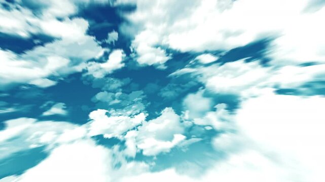 雲の間を高速飛行　ループ