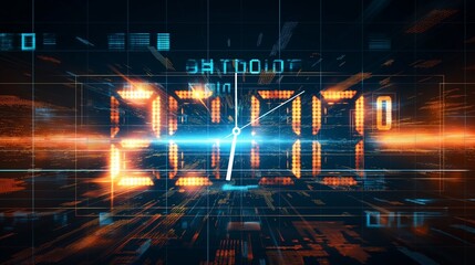 A countdown timer animation for an event launch webpage, featuring a sleek digital clock that counts down with smooth, visual effects.