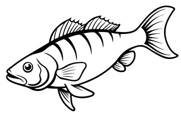 Climbing fish jumps icon vector vector art illustration