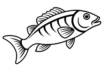 Climbing fish jumps icon vector vector art illustration