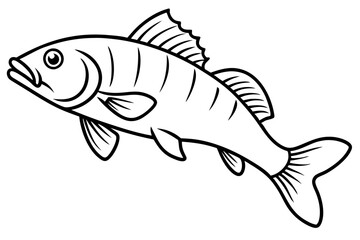 Climbing fish jumps icon vector vector art illustration