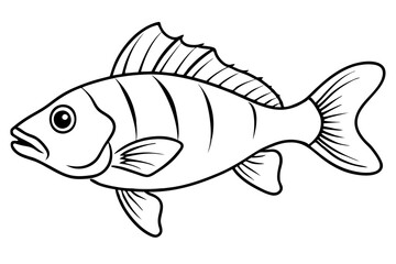 Climbing fish jumps icon vector vector art illustration