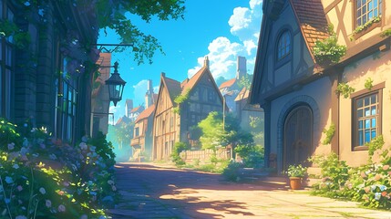 Obraz premium Charming Village Street