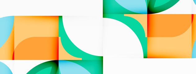 Fototapeta premium Circles and petals. Geometric beautiful abstract minimal template for Wallpaper, Banner, Background, Card, Book Illustration, landing page