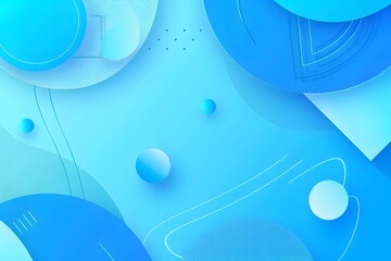 Abstract geometric background with blue tones and various shapes
