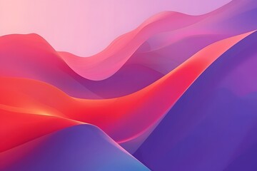 Abstract gradient waves flowing seamlessly in vibrant hues of pink, purple, and red.