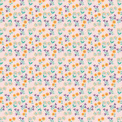 Geometric seamless pattern design. Floral pattern.
