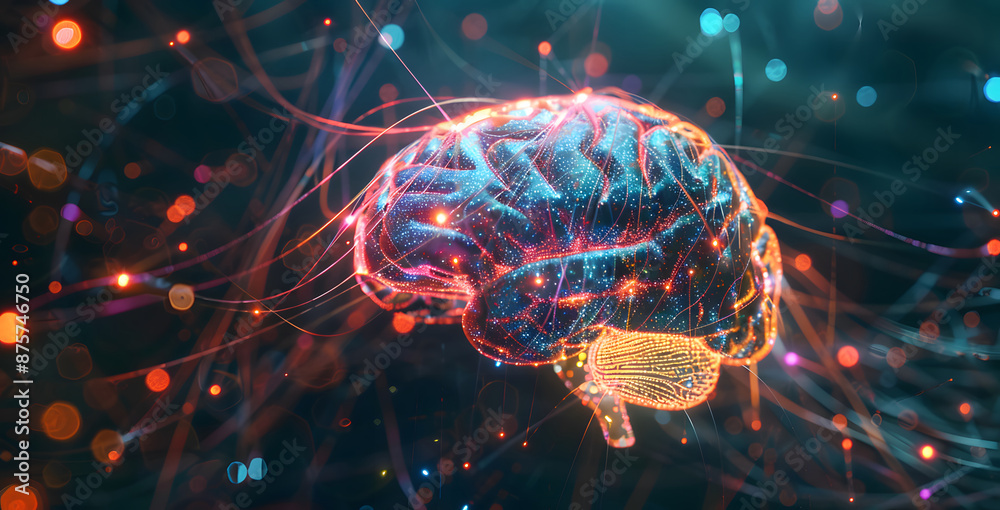Poster neural circuit and electronic cyber brain in a quantum computing system, artificial intelligence tec
