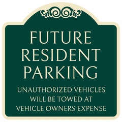 Obraz premium Resident parking sign