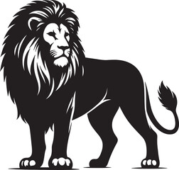 Lion Silhouette Vector Illustration.
