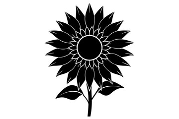  Sunflower icon silhouette vector art illustration