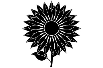  Sunflower icon silhouette vector art illustration
