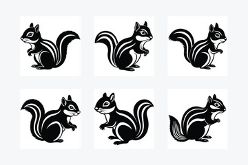 Chipmunk wild animal illustration for symbol