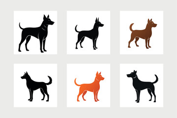 Dog logo icon vector illustration.