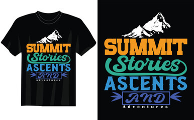 Summit Stories Ascents and Adventures t-shirt design 
Top Trails for Adventure Seekers