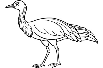 Dikkop bird stands icon silhouette vector illustration