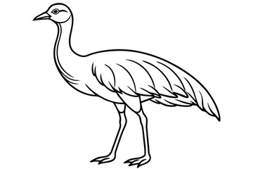 Dikkop bird stands icon silhouette vector illustration