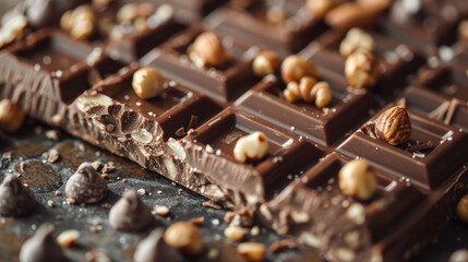  Chocolate Bar Topped with Nuts