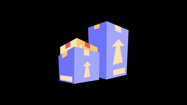 this way up animation with looping , 4k resolution, and Alpha Channel. flat illustration hand drawn style