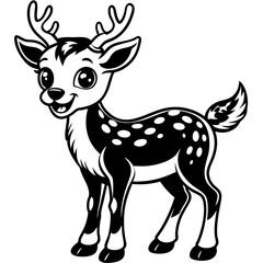 Deer  silhouette vector illustration