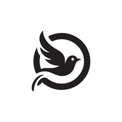 simple bird logo vector icon illustration