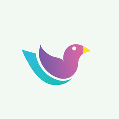 simple bird logo vector icon illustration