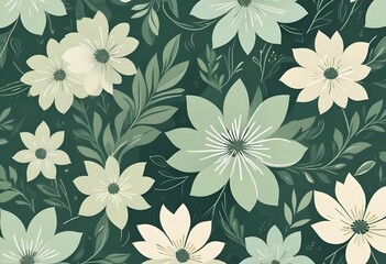 elegant flower and design, vector art 